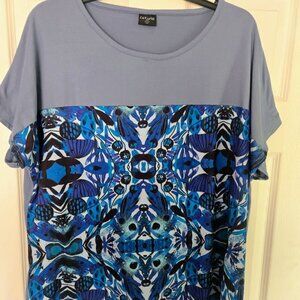 Catuna mixed fabric‎ short sleeve top Size3/XL